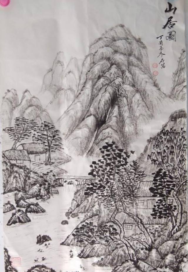 山水如画,临沂,石茜山水画欣赏