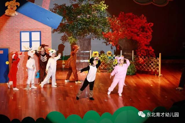 【东北育才幼儿园】英语剧《三只小猪》完美献