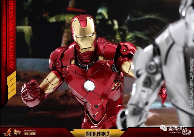 hottoys新品:1/6 压铸合金《钢铁侠2》-钢铁侠mk4 拆甲机台套装 mms