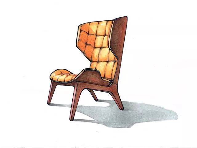 手绘家具三视图练习