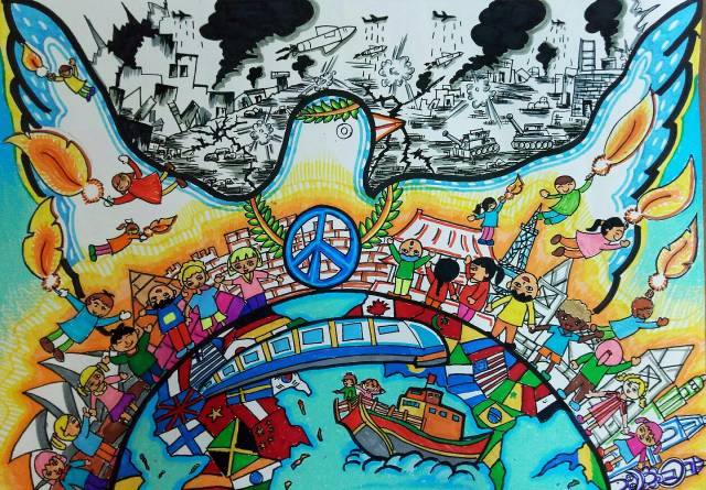 榜】第八届"和平的旗帜"世界儿童呼唤和平绘画作品征集大赛获奖名单