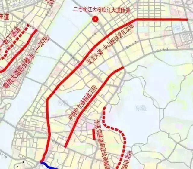 友谊大道至中山路快速化改造工程全长18.9公里,涉及高架隧道等工程.