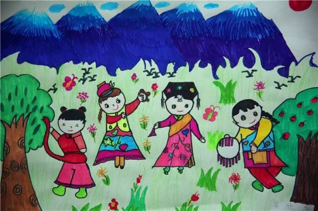 民族团结一家亲 和乐学子迎新年