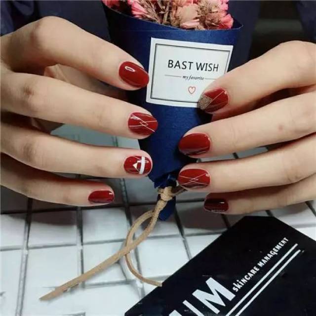 美甲冬季图片大全韩国,2018冬天最流行的韩式美甲