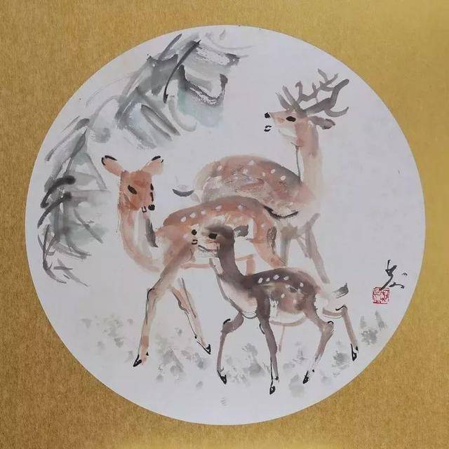 笔墨精妙 金鹿呈祥—柯兴发画鹿欣赏