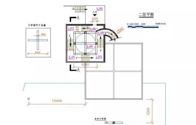 水之教堂一层平面图