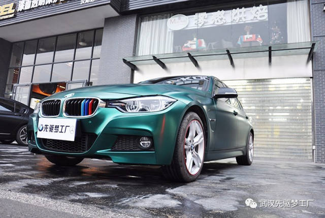 玩转车身改色;色彩的车世界,bmw3系电光祖母绿