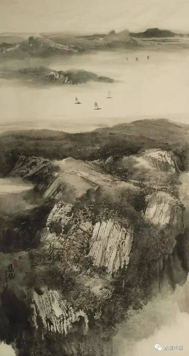 墨色寓神采 情溢山壑间-著名画家陈学良作品赏析