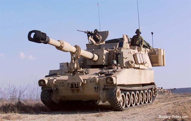 m109a6自行火炮仍然采用39倍径身管,与国外普遍采用的45倍径,52