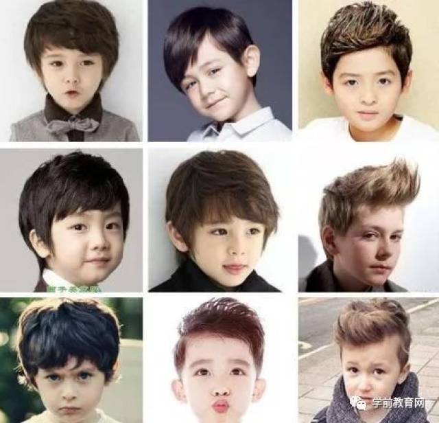 2018百款最新男孩发型合集 儿童雕刻发型在国外非常火,可以根据不同
