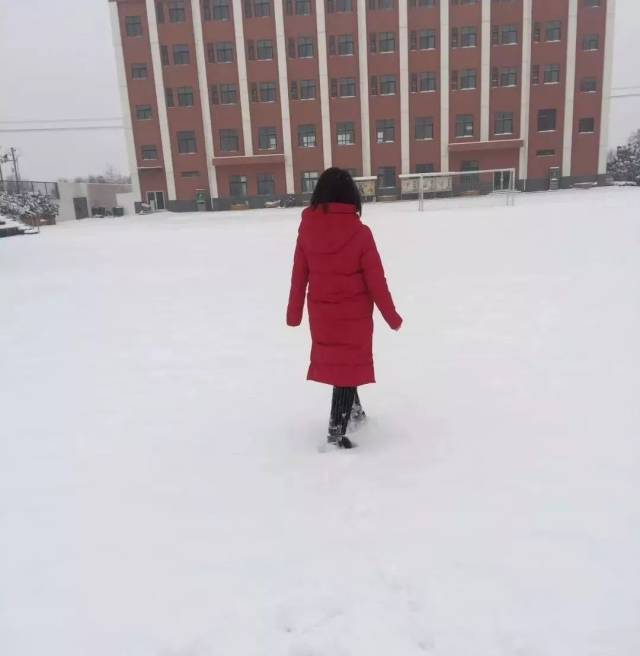 雪纷飞,爱相随!陈仓初中铲雪除冰安全保畅行动