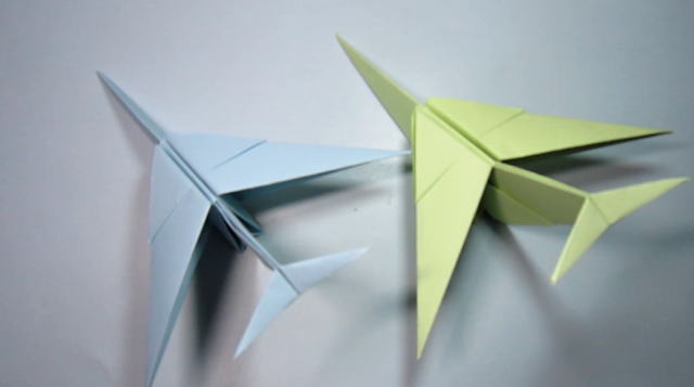 儿童手工折纸飞机 简单的战斗机折纸3分钟学会