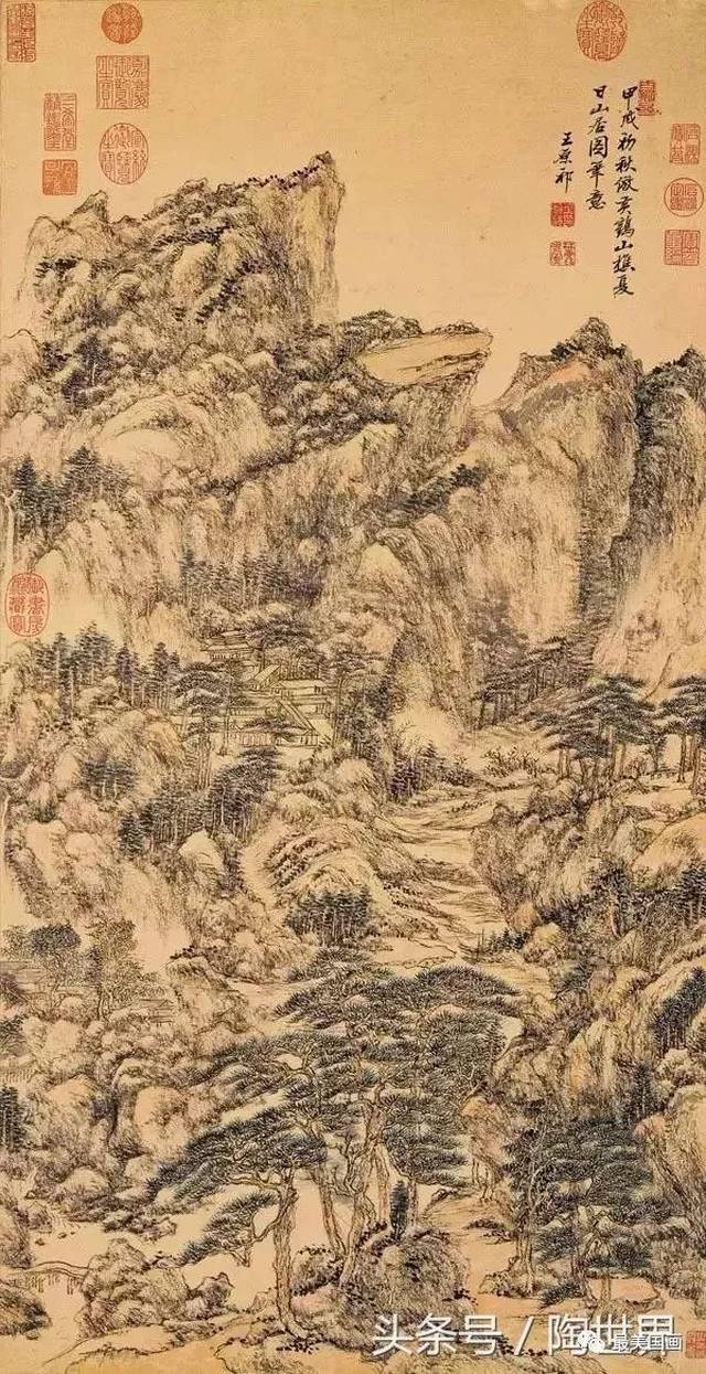 王原祁 仿黄公望秋山图 (台北故宫博物院藏)