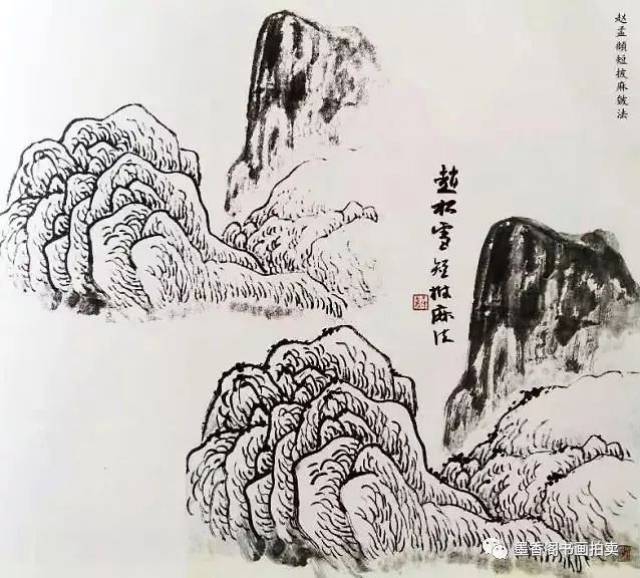 历代29名家经典画石皴法的运用图解,太全太详细了!