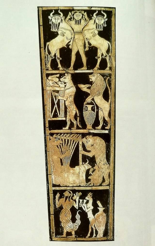 皇后的竖琴,约4600年前苏美尔文物.