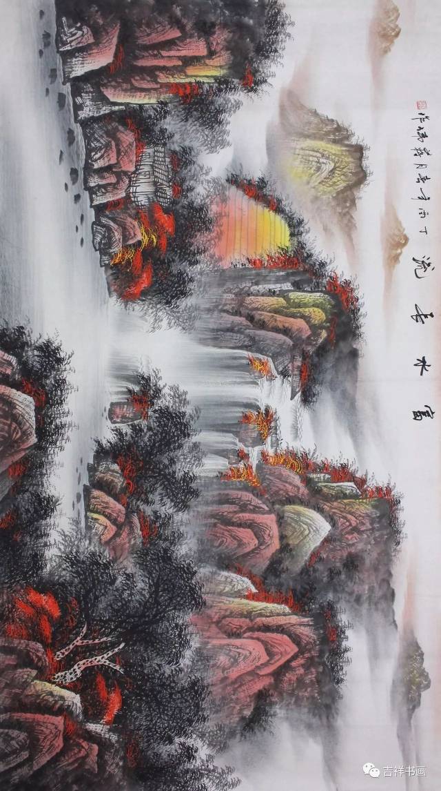 河南艺墨书画院副院长,覃闯学习临摹了许多古代的绘画作品,宋元山水