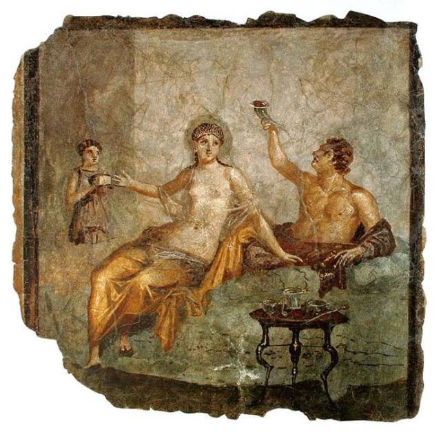位于意大利赫库兰尼姆的古罗马壁画(公元前 50 年)