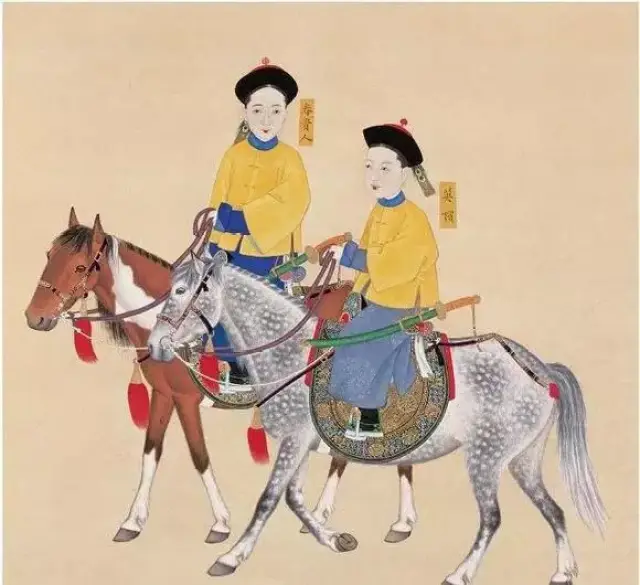 春贵人与 英嫔乘马