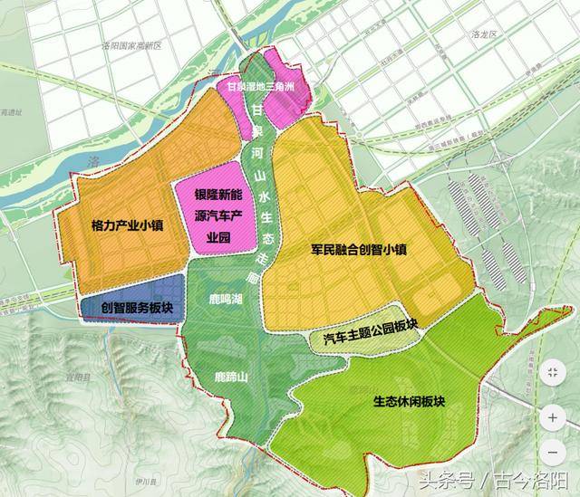 洛阳高新区与宜阳交界的地方要大发展了,通地铁建公园