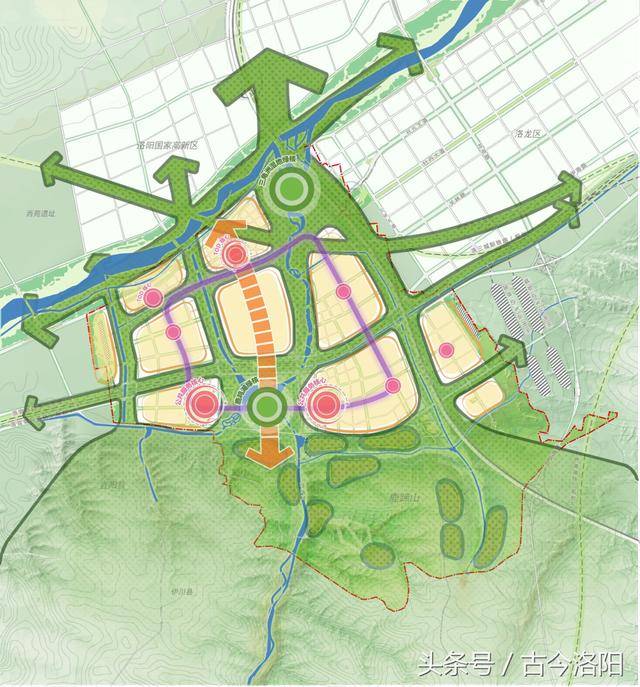 洛阳高新区与宜阳交界的地方要大发展了,通地铁建公园图片