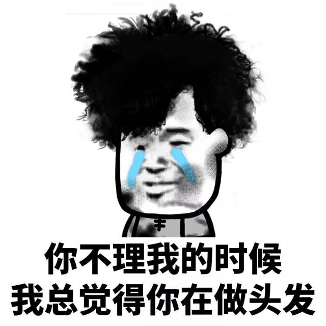 表情丨你不理我的时候,我总感觉你在做头发