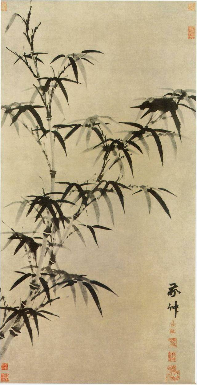 柯九思个性化的竹子清倔,瘦朗,经常让艺连君想起八大山人的花鸟画.