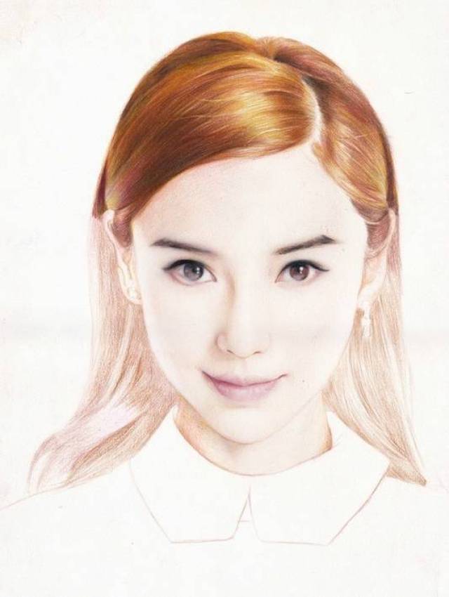 angelababy画画,angelababy 彩铅手绘明星----angelababy