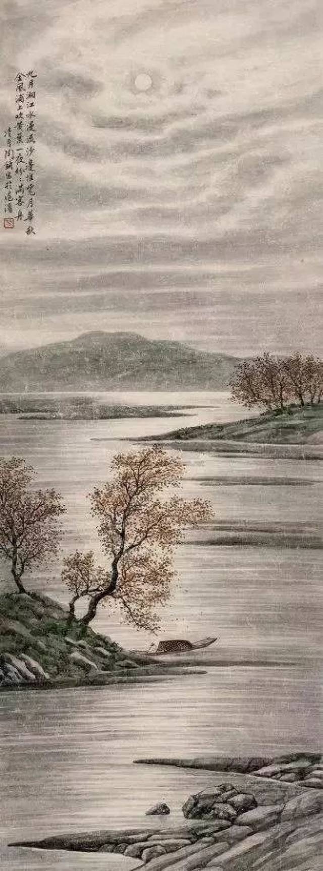 人与月同清,陶冷月绘画作品欣赏