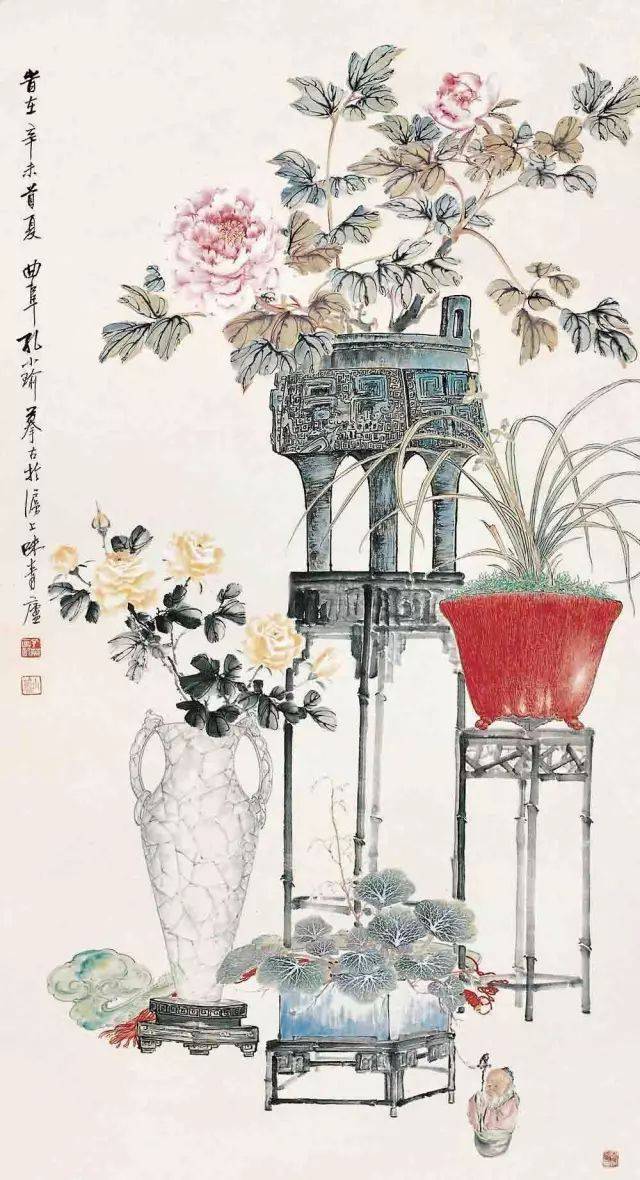 丹青妙笔|孔小瑜与博古画(130幅清晰大图)