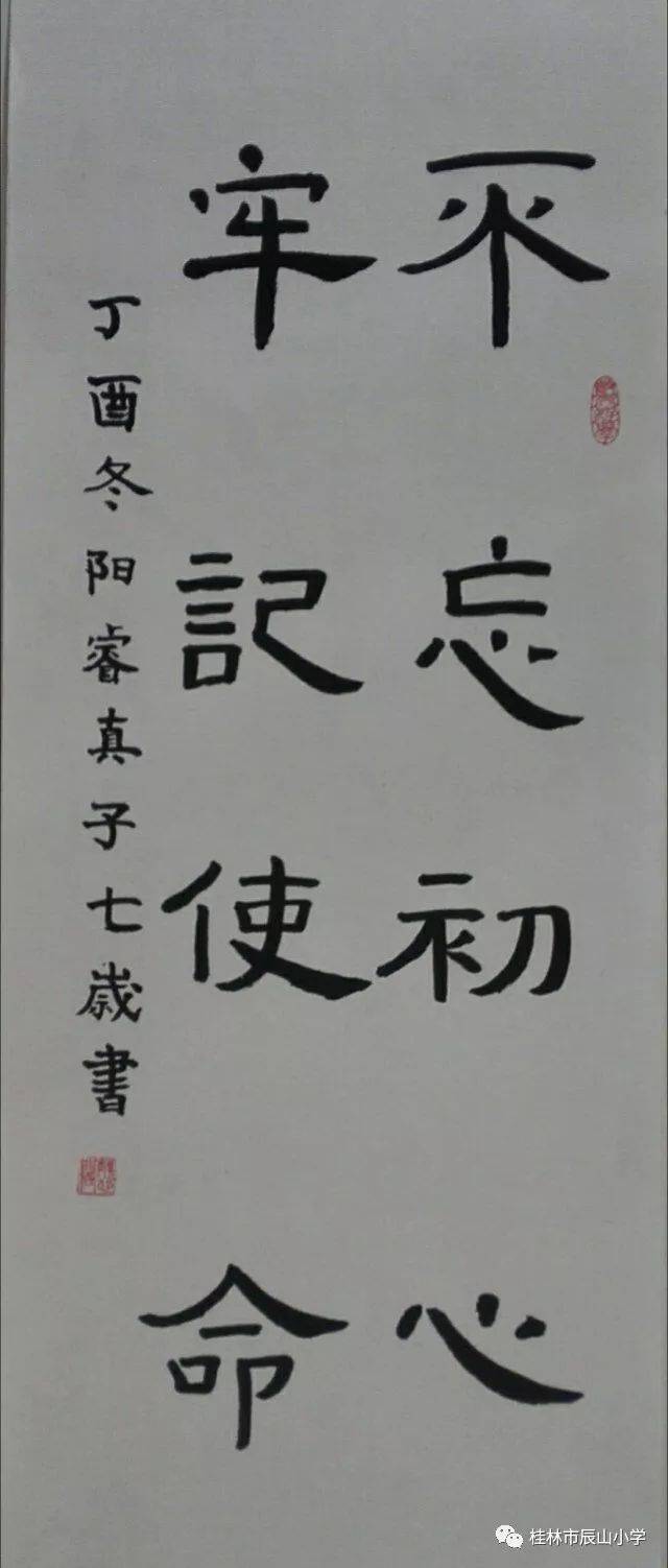 桂林市辰山小学"童心向党 翰墨书香"软笔书法比赛 获奖名单及作品展示