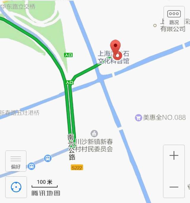 地图导航"上海游龙石文化科普馆"可到达如果你从南六公路进来,往浦东