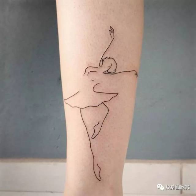 人物纹身 - 【芭蕾舞】女孩纹身图案
