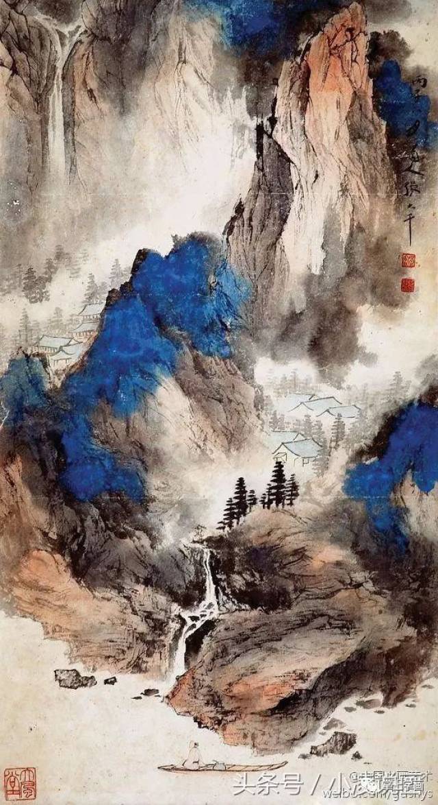 中国画技法程式——泼墨泼彩法,很强大很漂亮