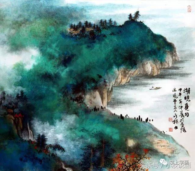 中国画技法程式——泼墨泼彩法,很强大很漂亮