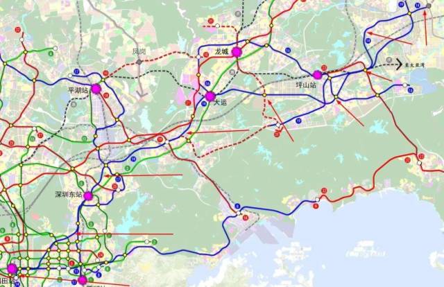没错,深圳新开5条地铁线路 其中2条就是关于坪山段的!