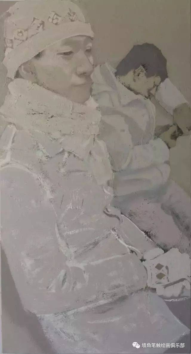 王晨旭《入石 2000mmx600mm 布面油画 指导教师:胡建成