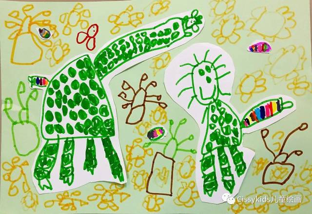 cissykids 儿童绘画 |《走进非洲—会跳舞的长颈鹿》