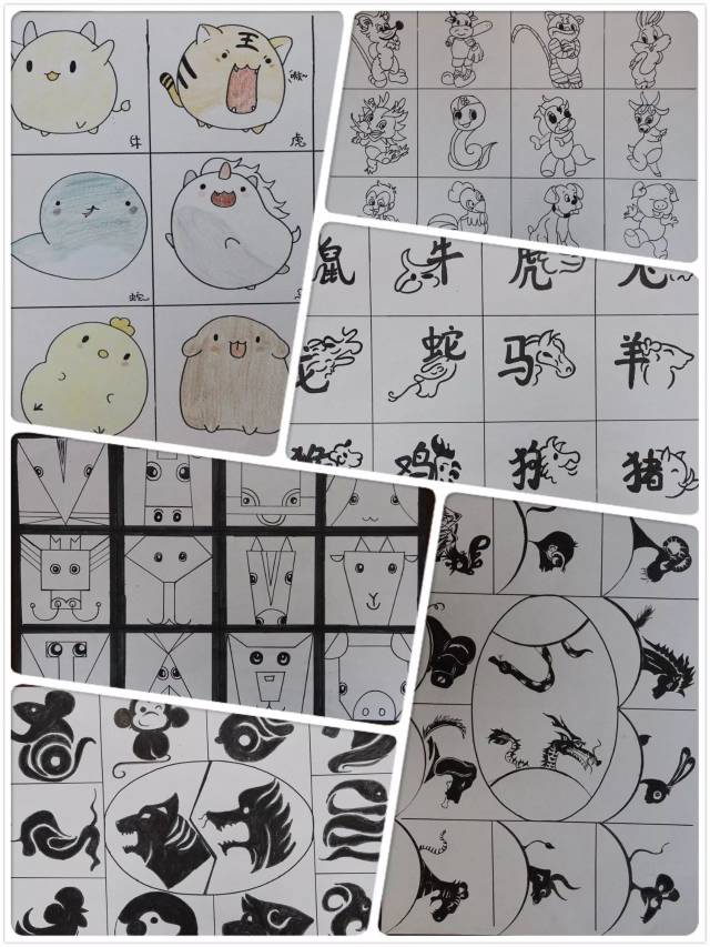 鼠牛虎兔龙蛇马·羊猴鸡狗逐笔走——银川七幼开展教师命题简笔画第