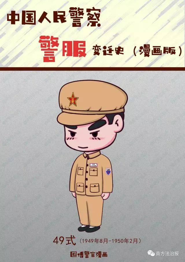 漫画中国人民警察警服变迁史