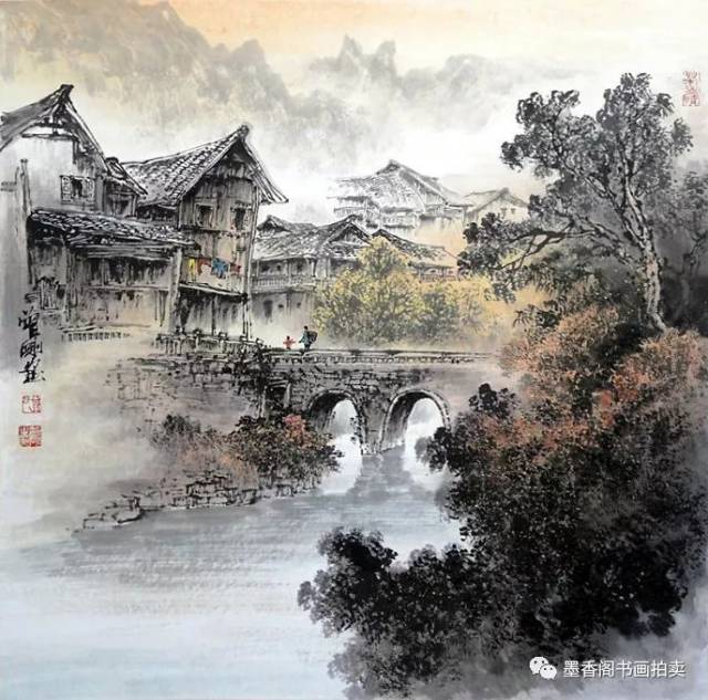 随时随地学国画|曾刚《新版彩墨山水画》全集(高清8dvd)赠:国画技法