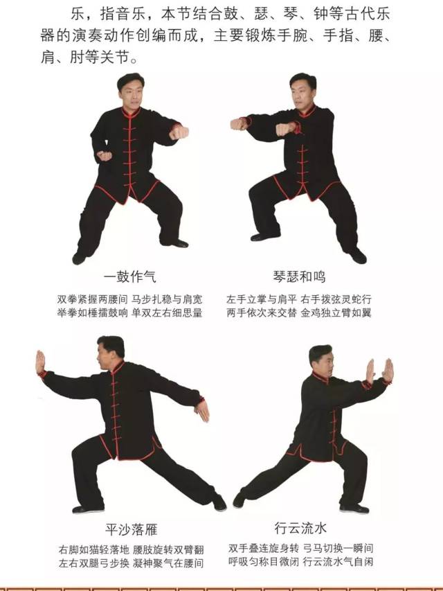 包括招式:一鼓作气,琴瑟和鸣,平沙落雁,行云流水 射,指射箭,根据射箭