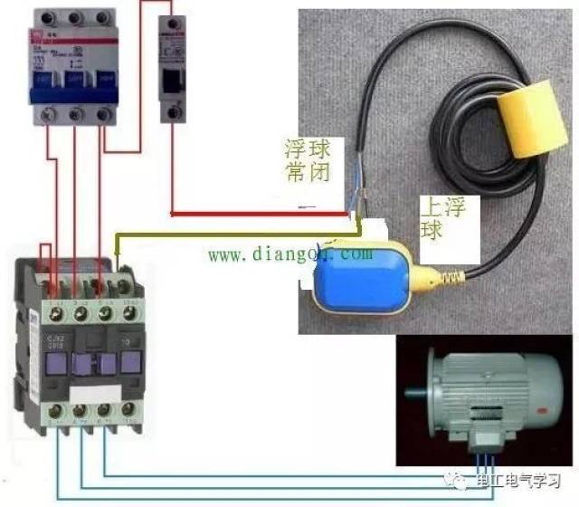 水位浮球开关怎么接线?浮球开关控制两台排污泵一备一