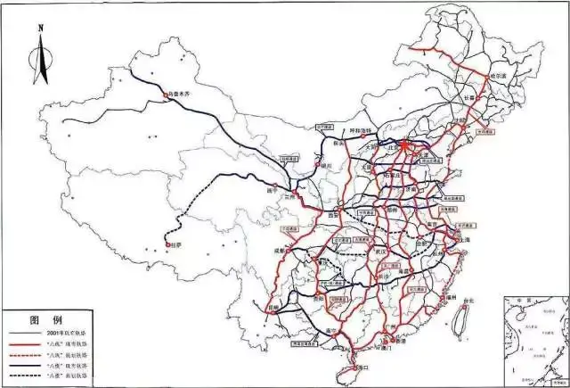 自1997年以来,中国铁路经历了六次大提速,配合高速铁路的迅速发展