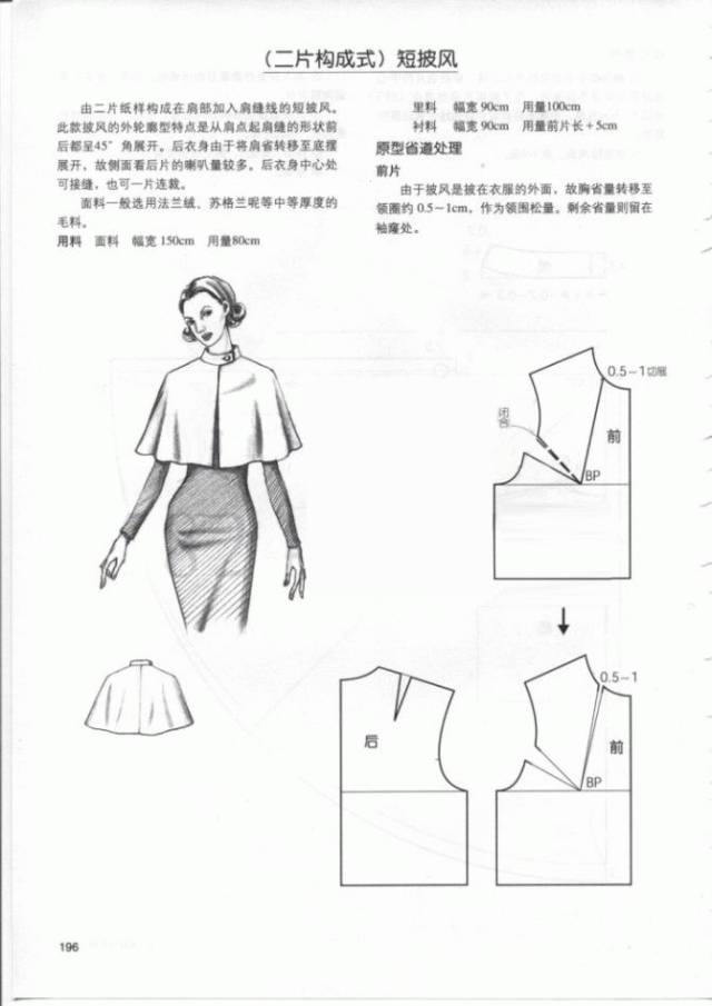 资料 四种披风的结构设计与图纸