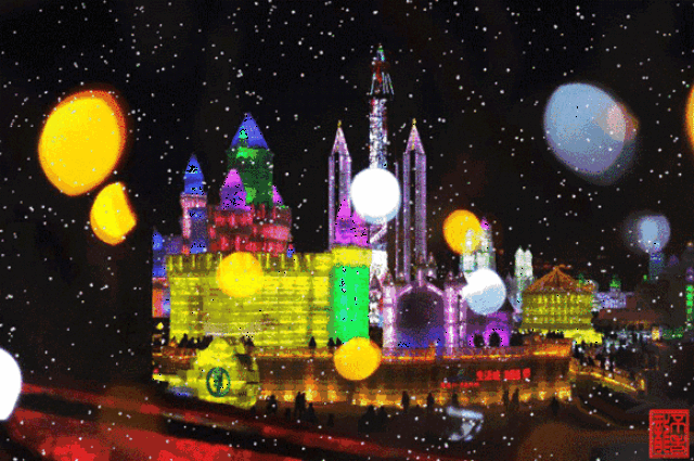 壁纸 夜景 游乐场 580_385 gif 动态图 动图