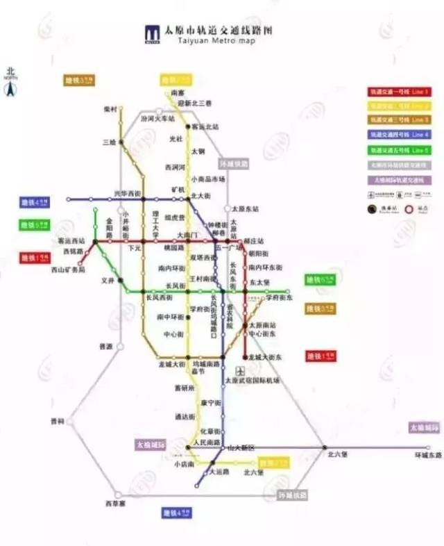 太原4~8号地铁走向变了:6号线为最长,串联晋源,长风,滨体,府西,动物园