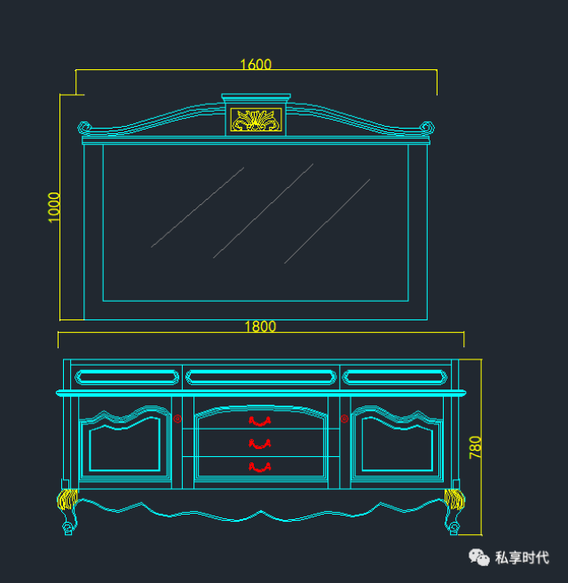 【干货分享】 豪华浴室柜卫浴柜家具设计cad