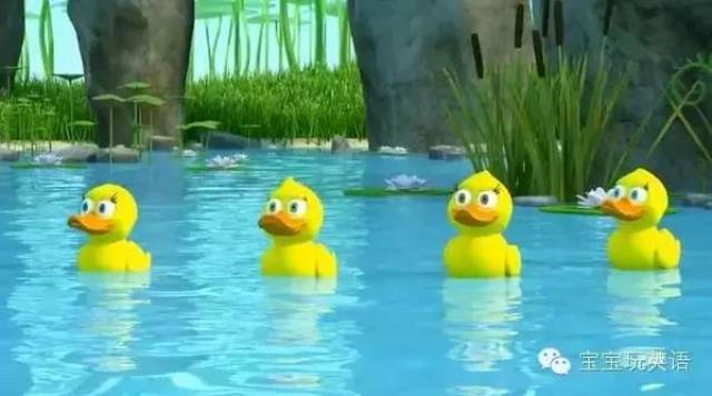 翻过了小山,去了远远的地方 daddy duck said "quack quack quack