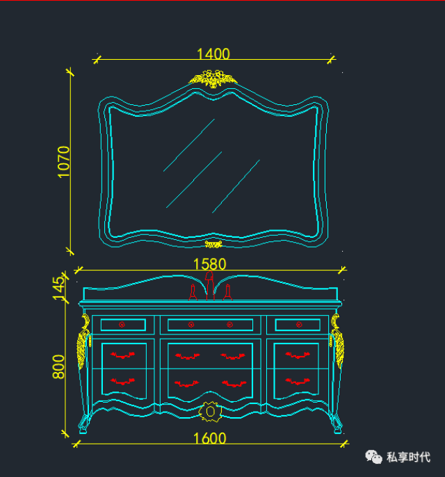 【干货分享】 豪华浴室柜卫浴柜家具设计cad