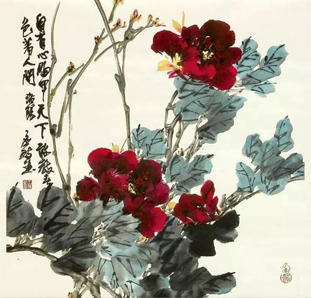 国画牡丹的搭配原来这么讲究